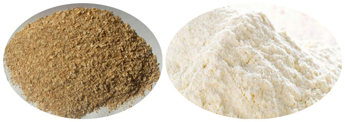 wheat bran and wheat flour